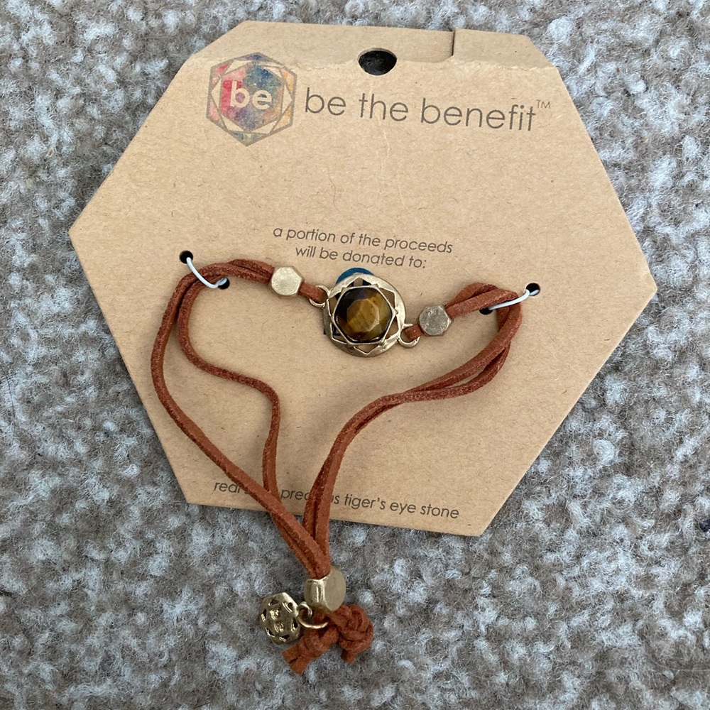 Tigers Eye Leather Bracelet
